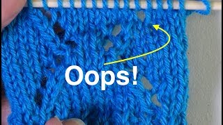 Fixing Yarn Over Mistakes  Technique Tuesday [upl. by Kathrine]