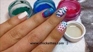 Nail Art Techniques using CND Additives  Pigment Powders [upl. by Berey]