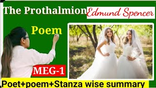 The prothalmion poem by Edmund Spencer stanza wise summarymeg1ignou [upl. by Lauer]