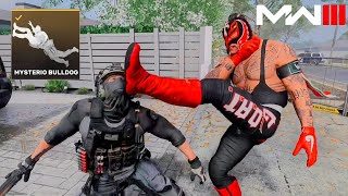 WWE Rey Mysterio New Operator Mysterio Bulldog Finishing Moves  Modern Warfare 3 Season 5 Finishers [upl. by Wachtel]