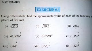 12 th NCERT MathematicsAPPLICATION OF DERIVATIVES CALCULUS  EXERCISE64  Pathshala  Hindi [upl. by Waldack800]