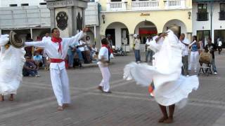 Traditional Dancing in Cartagena Colombia  Cumbia [upl. by Londoner]