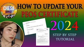 PAANO MAG UPDATE NG PEOS CERTIFICATE PEOS CERTIFICATE HELP DESKUPDATE PEOS [upl. by Haughay]