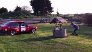 MK2 Escort rally car drifting round a well in the back garden [upl. by Ja]