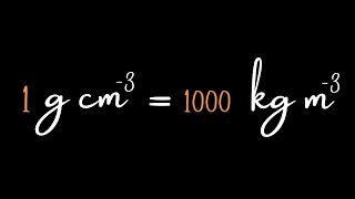 1 gcm3  1000 kgm3  Relation between SI and CGS unit of Density [upl. by Ocirnor206]