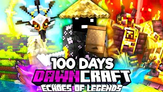 I Spent 100 Days in DAWNCRAFT Echoes of Legends [upl. by Galer]