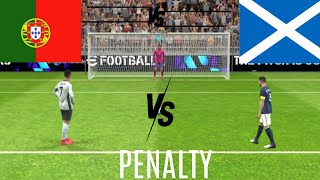 SCOTLAND VS PORTUGAL PENALTY SHOOTOUT🤬MATCH  ANDREW ROBERTSON VS CRISTIANO RONALDO🤯 eFOOTBALL™GAME [upl. by Nilerual965]