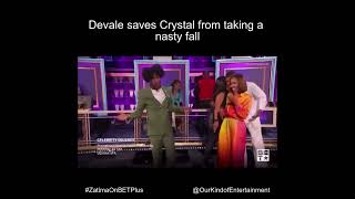 Celebrity Squares  Devale Saves Crystal From Taking A Nasty Fall [upl. by Notlaw]