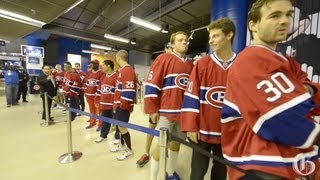 Canadiens fans get surprise meeting [upl. by Yecniuq]