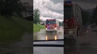 Hagelunwetter mit Überflutungen am 05072023 südlich von Kufstein unwetter hagel kufstein [upl. by Magulac579]