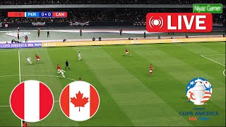 🔴 Perú vs Canadá EN VIVO 2024  ⚽ Partido de hoy EN VIVO simulación y recreación de videojuego PES [upl. by Lusa]