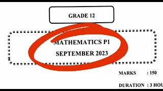 Full Memo Grade 12 Mathematics P1 November DBE 2023 [upl. by Aihsemaj]