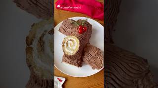 Tronchetto di Natale con pandoro ricette dolci perte natale torta torte gnamgnam dolce gnam [upl. by Aneetsirhc]