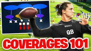 NFL QB teaches coverages using Madden 24💡 [upl. by Anaiuq356]