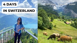 SWITZERLAND IN 4 DAYS  VLOG  my tips amp our itinerary [upl. by Enaed]