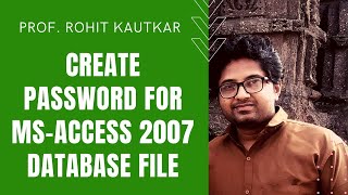 Create Password for MS Access 2007 Database File  How to Set Password for MS Access Database File [upl. by Goth]