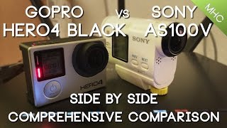 GoPro Hero4 Black vs Sony HDRAS100 HD [upl. by Eelah921]