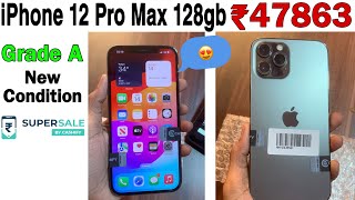 Unboxing iphone 12 Pro Max 128gb ₹47863🤯 grade A  Refurbished  Cashify Supersale  Full Review [upl. by Esinal]