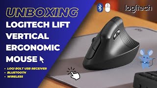 Logitech Lift Vertical Ergonomic Mouse  Graphite Color UNBOXING [upl. by Staal276]