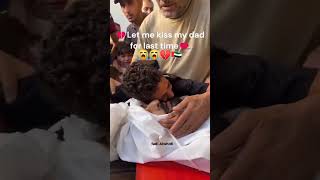 Palestine child weeping on his Fathers dead bodyFree PalestineGaza videoshelp Gazaviralshorts [upl. by Prochora717]