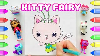 Gabbys Dollhouse Colouring Kitty Fairy [upl. by Naerad]