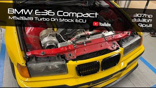 BMW E36 Compact Turbo  M52B28 28l  DRIFT CAR [upl. by Lowson]