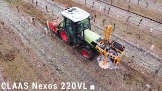 Tirage du bois de sarment avec la PROVITIS VSE 430  CLAAS Nexos 220VL  KUHN TRP120 [upl. by Ameen74]