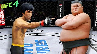 UFC4  Bruce Lee vs Crazy Sumo Fighter EA sports UFC 4 [upl. by Arratal]