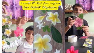 Flower craft work  Natural Flowers design  5 minutes craft [upl. by Milena]