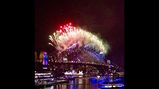 NYE Cahill Expressway Sydney Fireworks 2019  With Kids [upl. by Ynnavoig]