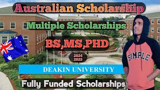 How to Apply For Deakin University ScholarshipsFree Study in Australia Fully Funded 2025 [upl. by Niad]