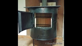 Como hacer Estufa de Leña con un Bidón  Homemade wood stove [upl. by Ettevroc955]