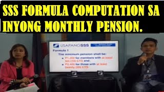 PANOORIN ANG SAMPLE NG PAGCOMPUTE SA INYONG SSS MONHTLY PENSION [upl. by Acireh]