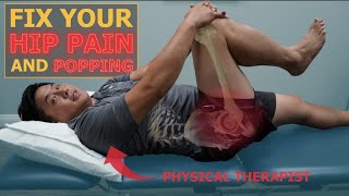 Hip Labral Labrum Tear Popping in Your Hip Try This Exercise NOW  Hip Scour [upl. by Cirdec]