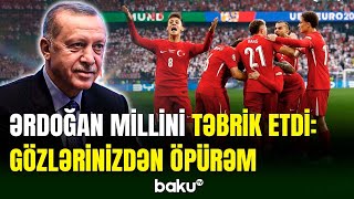 Rəcəb Tayyib Ərdoğan Türkiyə millisini təbrik edib [upl. by Cyrie]