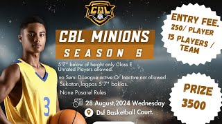 CBL MINIONS CATEGORY SEASON 5 BES TEA VS LMA basketballcommunitybasketballleague [upl. by Aihtibat]