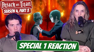 EREN MOVES FORWARD  Attack on Titan Final Season Newlyweds Reaction  Season 4 Part 3 Special 1 [upl. by Ansela]