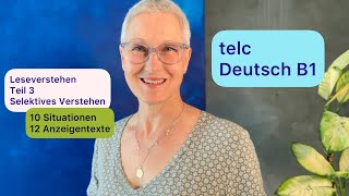 B1 telc  Leseverstehen Teil 3  10 Situationen 12 Anzeigen zuordnen  Deutsch lernen [upl. by Hilliary]