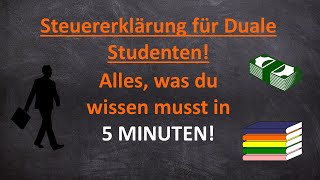 Steuererklärung Dualer Student I Duale Studentin I Duales Studium I Duale Studenten I Steuern [upl. by Latoye]