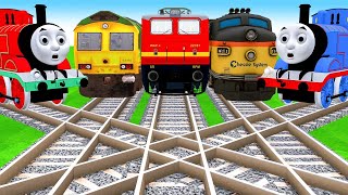 【踏切アニメ】あぶない電車 Vs Thomas the Train and Rails🚦 Fumikiri 3D Railroad Crossing Animation 1 [upl. by Floria414]