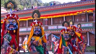 CHAM DANCE  LAMA DANCE IN PAL KARMA ZURMANG SHEDUP CHOKHOR LING LINGDUM MONASTERY  Part  1 [upl. by Atnaloj]