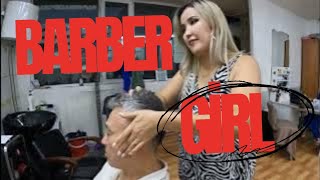 A Great Head Massage Impressive Massage Relaxation and ASMR Sounds by Barber Girl [upl. by Nadeau]