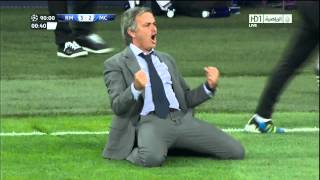 Real Madrid Vs Manchester City 32  Jose Mourinho Sliding Celebration HD [upl. by Isaac848]