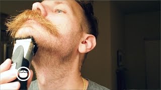 How To Trim The Beardstache At Home  Eric Bandholz [upl. by Neelyhtak]