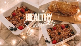 Healthy SNACK RECIPES  GESUND UND EINFACH Pflaumen crumble Apfeltaschen uvm [upl. by Jeno]