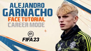 ALEJANDRO GARNACHO FACE FIFA 23  Pro Clubs Face Creation look alike MANCHESTER UNITED [upl. by Nylatsirk786]