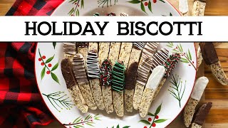 Simple AND Delicious Biscotti Recipe  holiday biscotti cookies [upl. by Lolanthe]