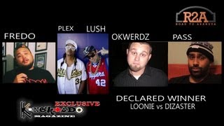 R2A  Loonie vs Dizaster DECLARED WINNER BY LUSH ONEOKWERDZPLEXPASSFREDO Araneta Dreams [upl. by Yblok]