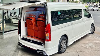 Toyota Hiace 2024 Van VIP FirstClass luxury Interior exterior Review [upl. by Ahsed401]