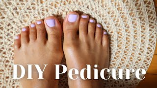 How To At Home Pedicure  DIY Pedicure Tutorial With Salon Results [upl. by Aiselad]